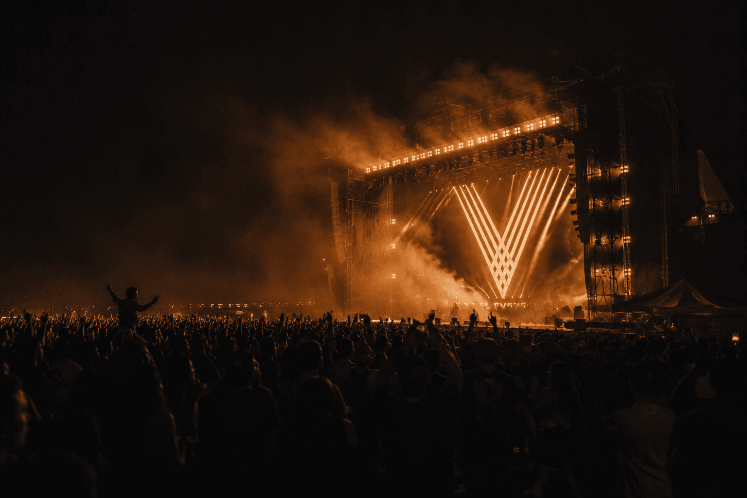 Stage lighting at a live event