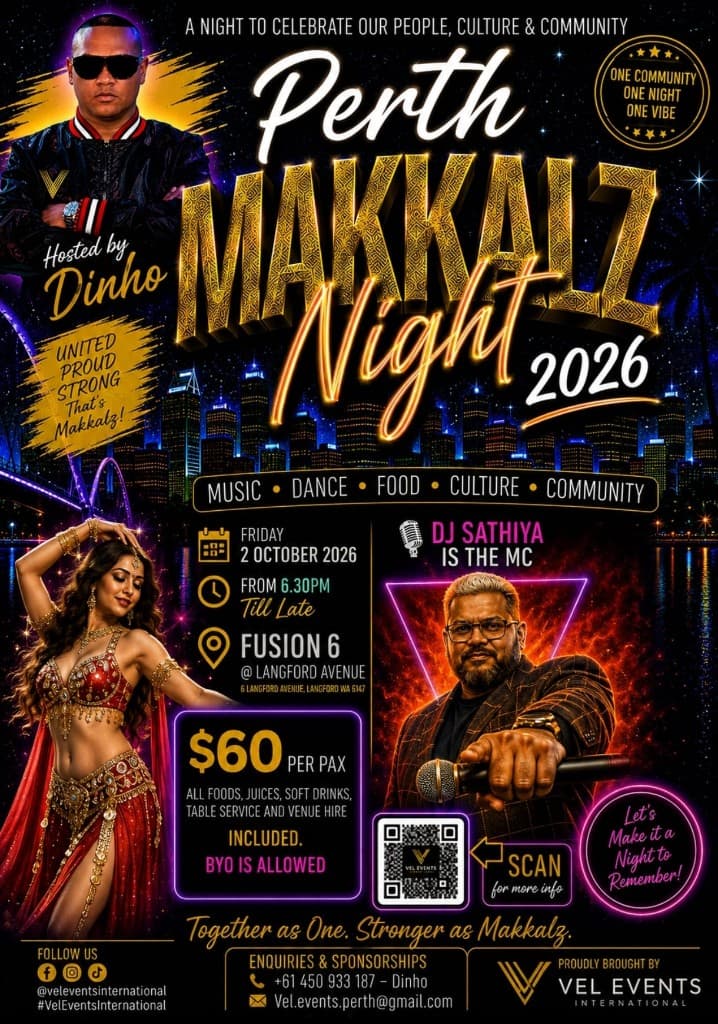 Perth Makkalz Night 2026 promotional flyer
