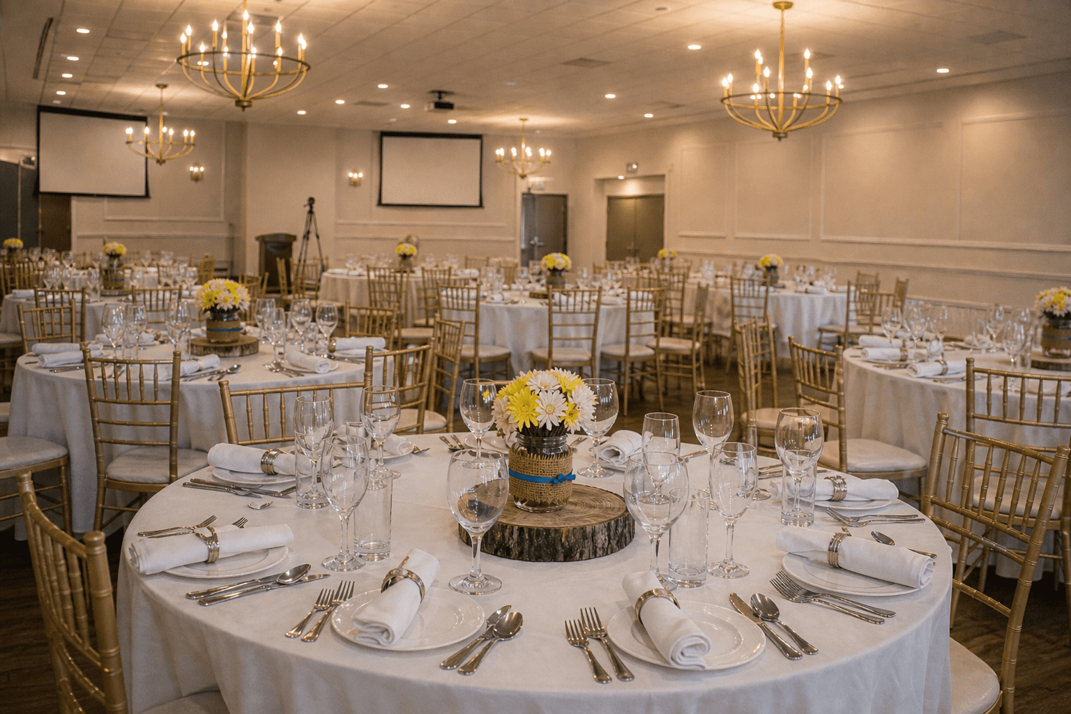 Venue and décor produced by Vel Events