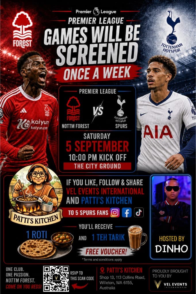 Nottingham Forest vs Spurs promotional image