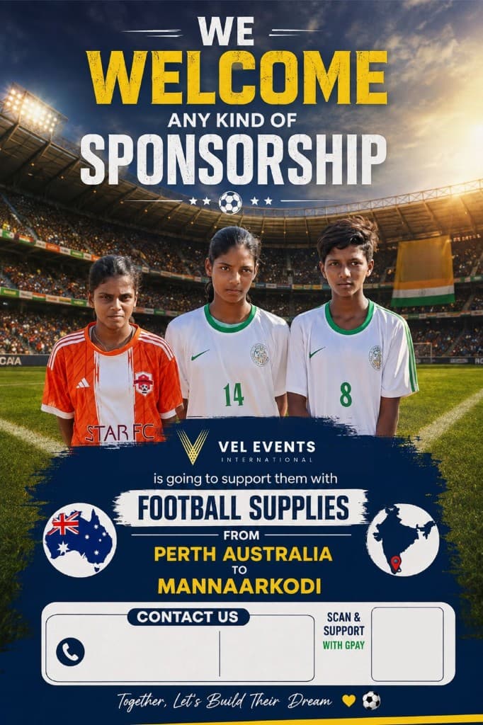 Football supplies from Perth to Mannaarkodi promotional image
